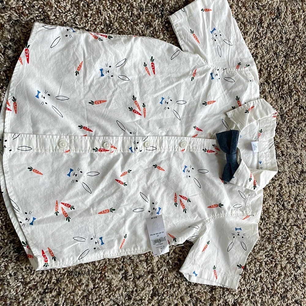 5T Boys Easter Button Up